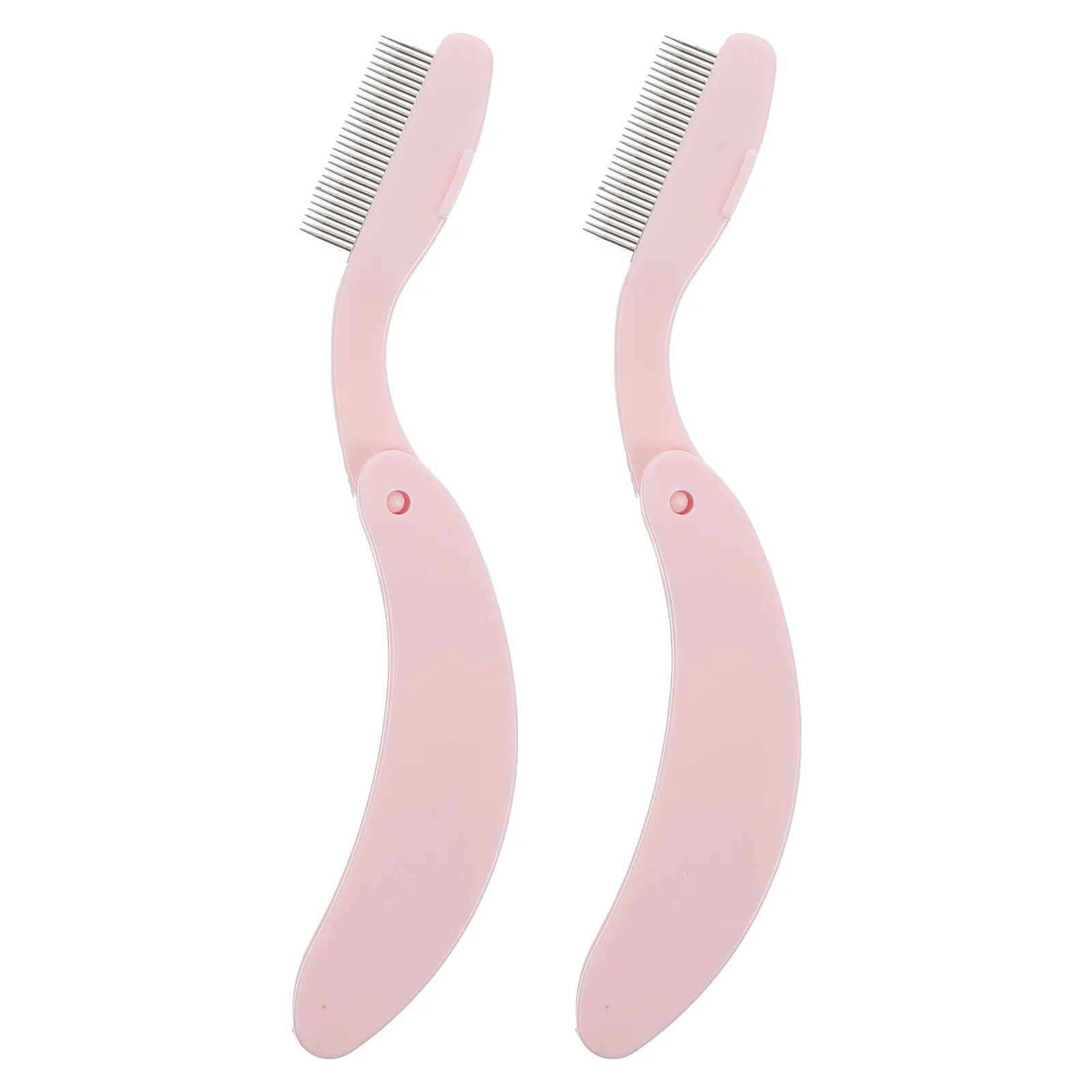 2Pcs Eyebrow Eyelash Brush Comb Portable Makeup Tool Multifunctional Grooming Brush for Home Salon Travel Face Makeup Tool