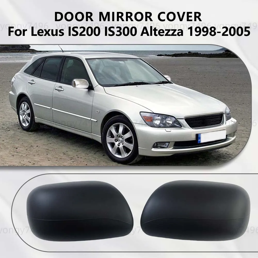 For Lexus IS200 IS300 Altezza 1998 2001 - 2005 Carbon Fiber Chrome Silver Matte Door Mirror Cover Trim Car Rearview Accessories