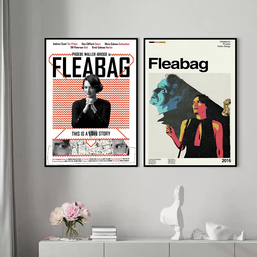 Fleabag TV Series DIY Sticky Poster Fancy Wall Sticker for Living Room Bar Decoration Wall Decor