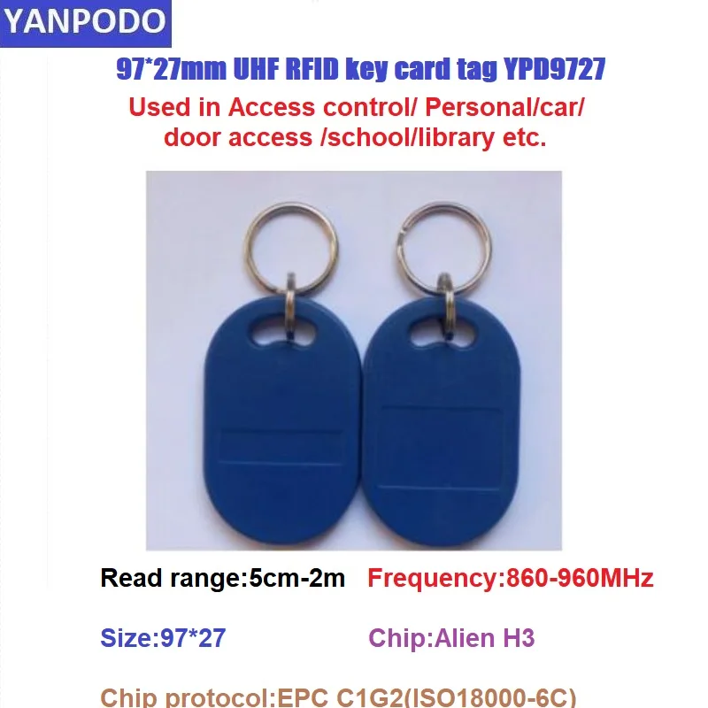 Брелок для ключей YANPODO UHF RFID, 860-960 МГц, 125 кГц