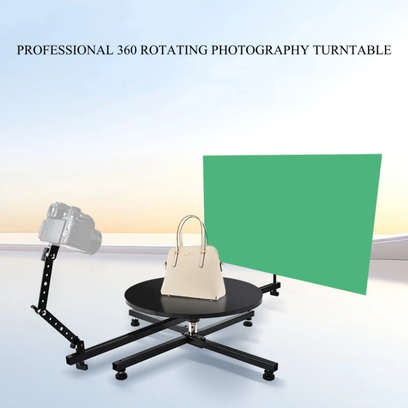 قرص دوار بانورامي للتصوير الفوتوغرافي الاحترافي 360 درجة °   منصة تصوير الفيديو ذات الدوران المحيطي، كشك الصور في الاستوديو