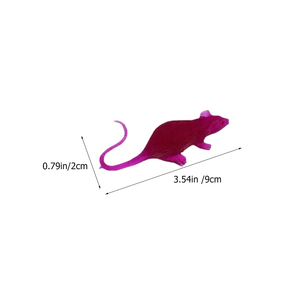 시뮬레이션 미니 마우스 장난감 장난 푸 장난감, PVC 플라스틱 쥐 미니어처 햄스터, 아기 가짜 쥐 선물, 6 개