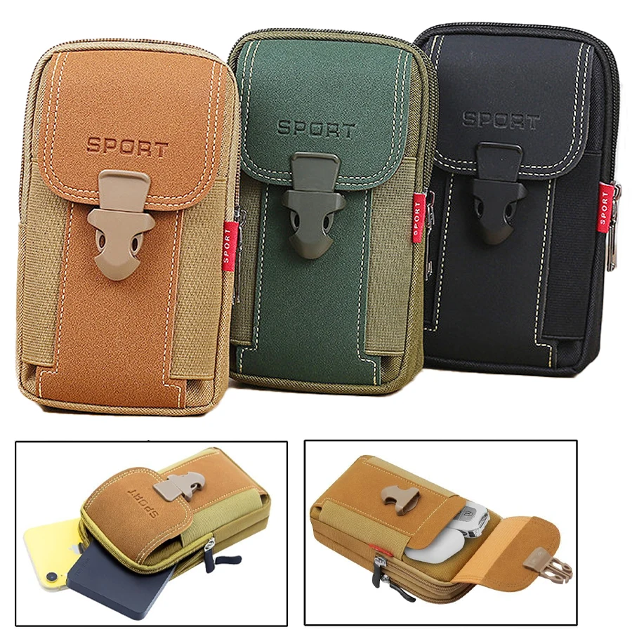 

Tactical Waist Pouch Durable,Adjustable Men's Tactical Waist Pouch with Multiple Zipped Compartments for Outdoor & Daily Commute
