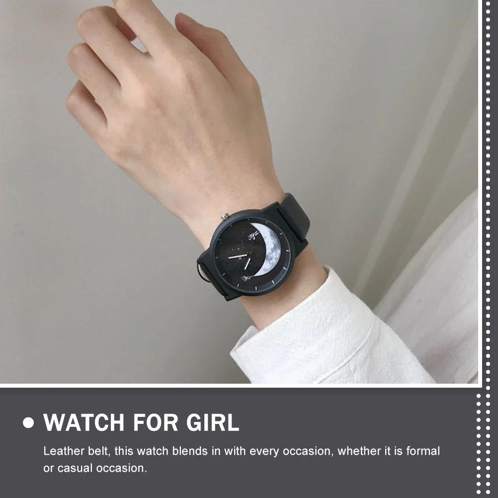 ساعة رائد فضاء للنساء والرجال بحزام ساعة يد بتصميم كلاسيكي هدية العيد مقاومة للماء ومتينة