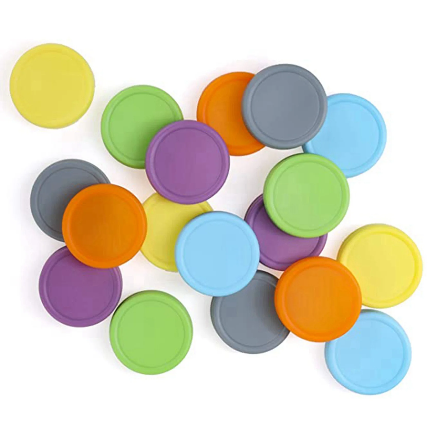 AC88-36Pcs Plastic Regular Mouth Jar Lids For Ball, Kerr And More With Rings - Colored Plastic Storage Cap