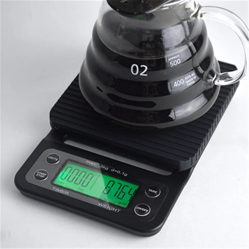 5KG/0.1g Kitchen Scale With Timer Drip Coffee Scale Portable 3KG/0.1g Precision LCD Digital Baking