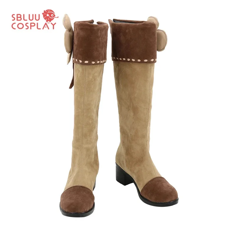 Genshin Impact Klee Cosplay Boots Shoes Leather Shoes Cosplay Accessories Halloween Party Shoes