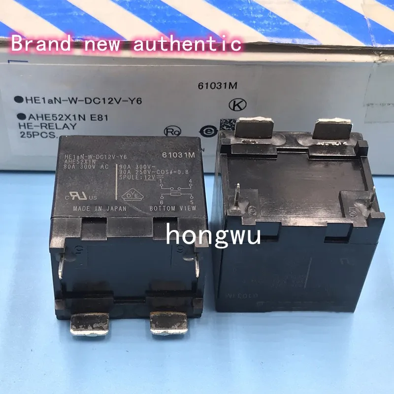 

100% Original New 1PCS/ HE1AN-W-DC12V-Y6 AHE52X1N DC12V relay 90A 4pins