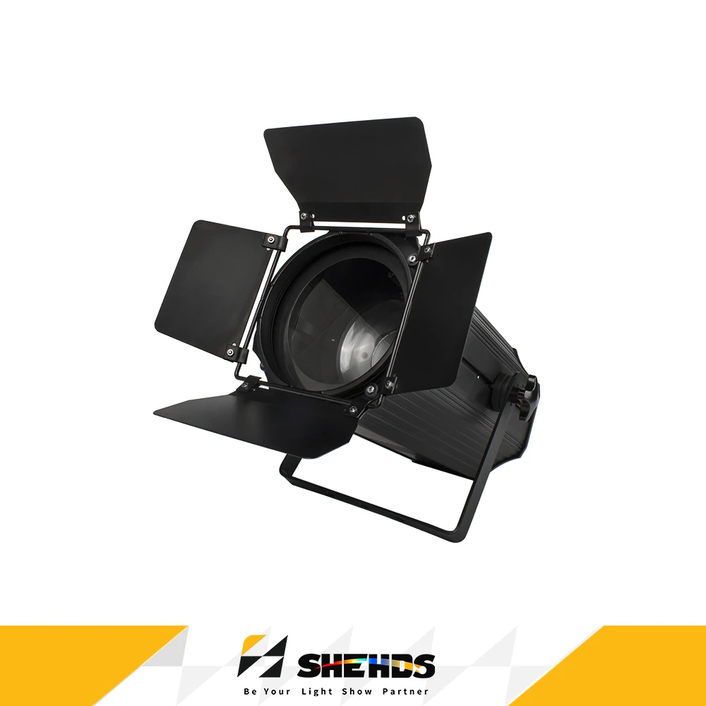SHEHDS Zoom LED 200W COB Warm Cool White Par Lights with Barn Doors DJ Club Patry Concert Stage Church Wedding Christmas