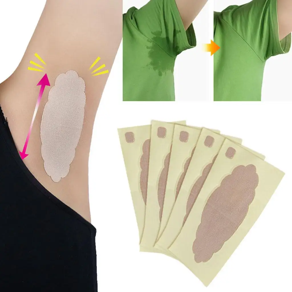 5 Pcs Underarm Armpit Sweat Pads Stickers Guard Absorbing Disposable