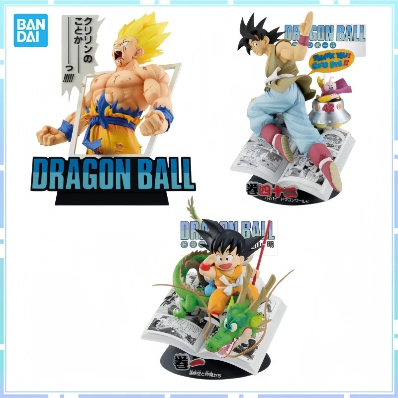 Figuras de Acción de PVC de Son Goku de Dragon Ball Z, Edición 40 Aniversario, Ichiban Kuji Original de Bandai, Colección de Modelos de Anime, Juguetes de Regalo