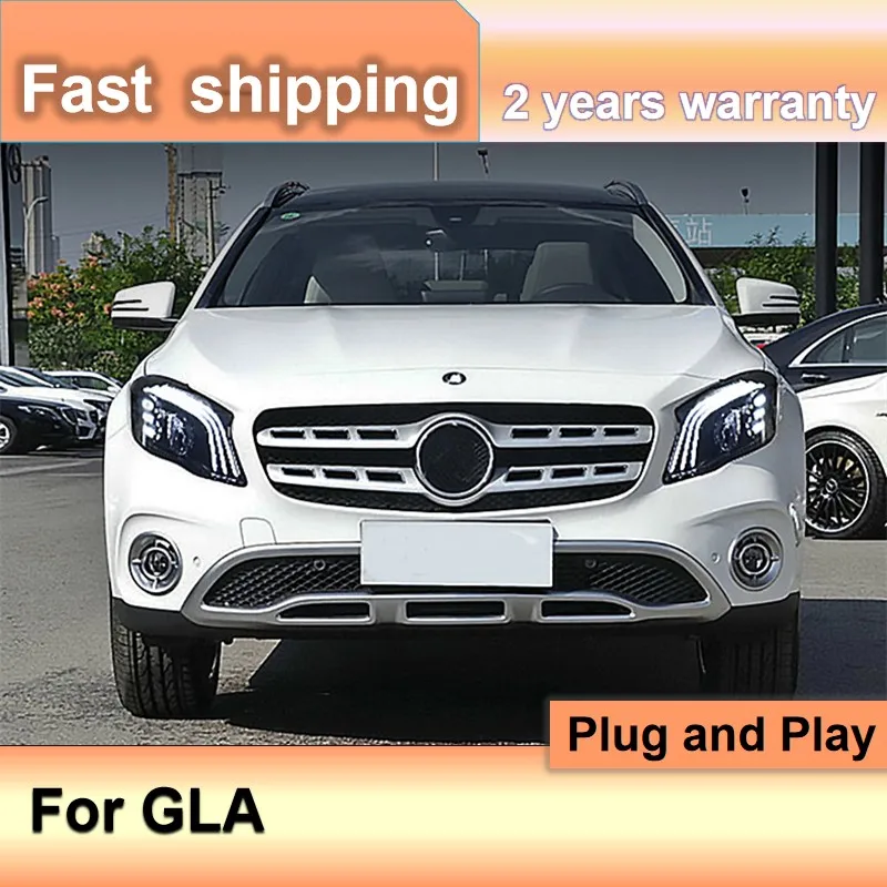 

Car Accessories for Mercedes GLA Headlight Assembly 2015-2019 GLA200 Headlights GLA220 GLA260 DRL Turn Signal High Beam Project