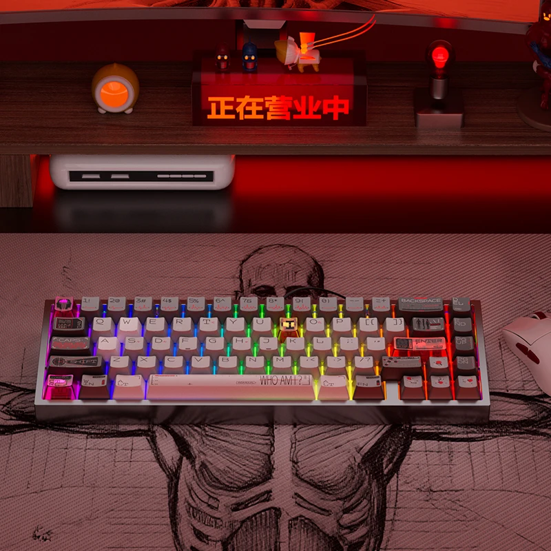 JamesDonkey R3 TMR 8K Klawiatura Mechaniczna Przewodowa Aluminiowa z Magnetycznymi Przełącznikami, Personalizowana, 8000Hz RT0.01mm, Akcesorium do Gier PC