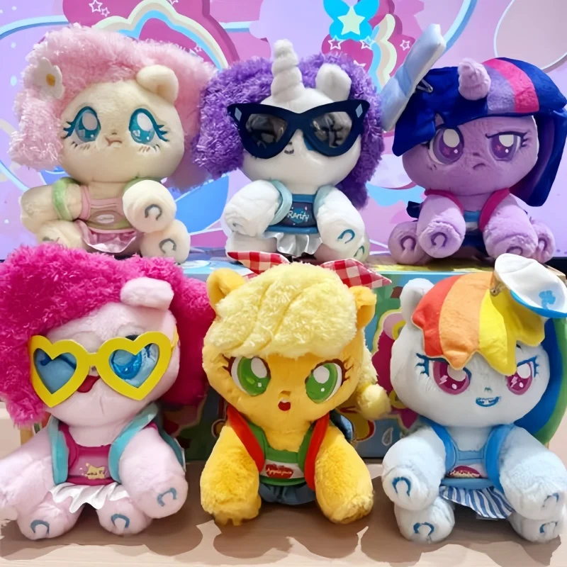 

Новые игрушки REESEE My Little Pony Holiday Series, аниме Pinkie Pie, плюшевая кукла, сумка, подвеска, мягкая коллекция, модная слепая коробка, подарок