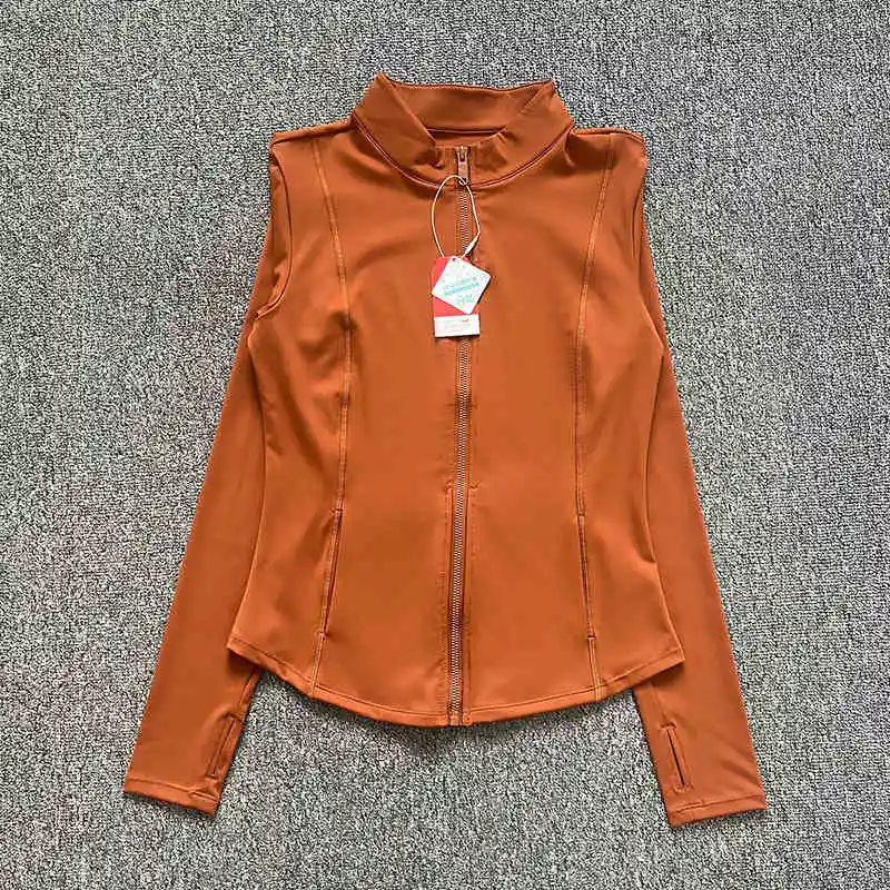 

New yoga suit jacket for women, short, slimming and high-profile running training sports long-sleeved fitness top for autumn and