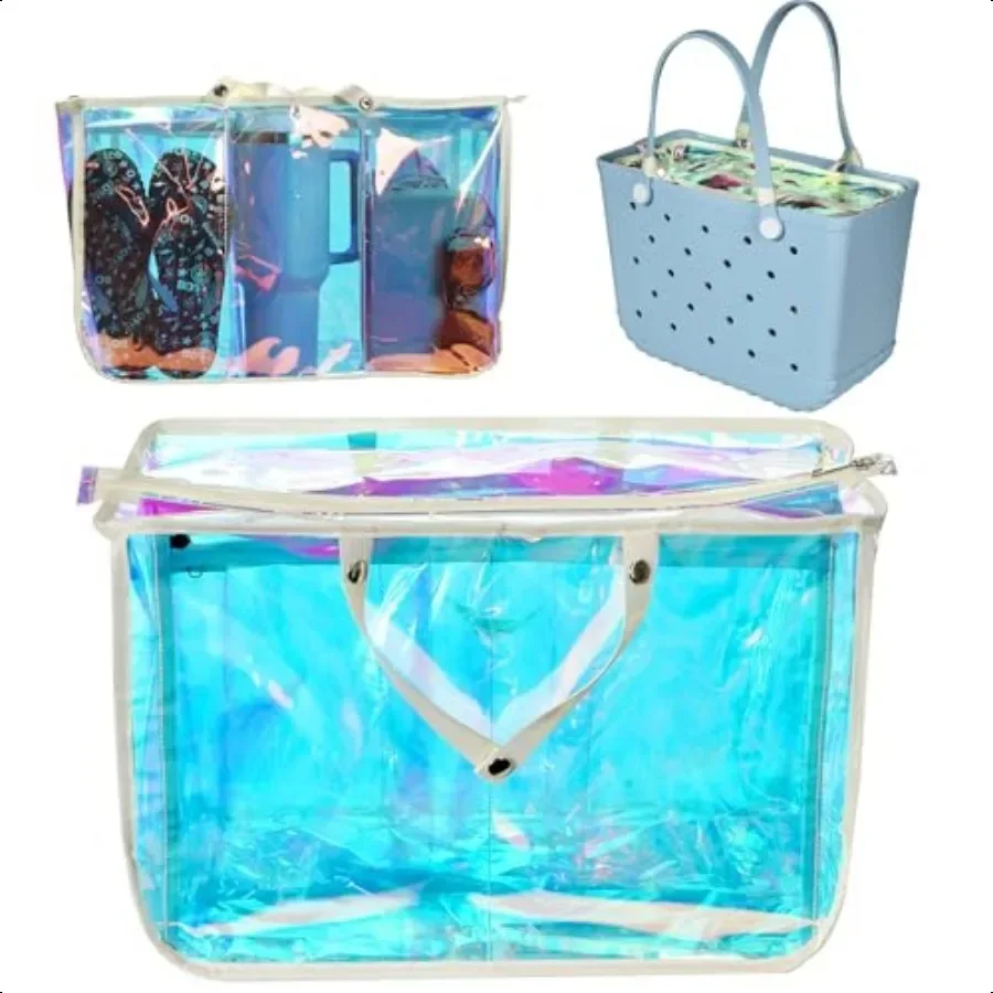 

Bag Organizer Insert for X Large Bogg Bag Accories Waterproof Rubber Tote Bag Organizer With Zipper and 7 Divider Pouchs Perfec