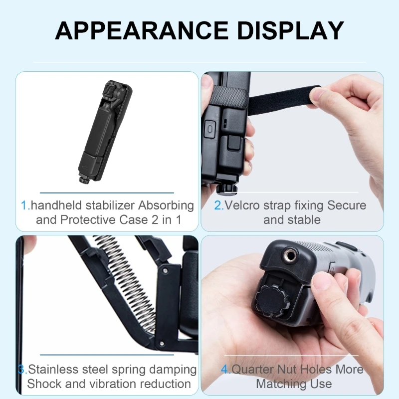 

Travel Friendly Handheld Stabilizer Fit for Pocket 3 Camera Gimbal Protector Comfortable Grip