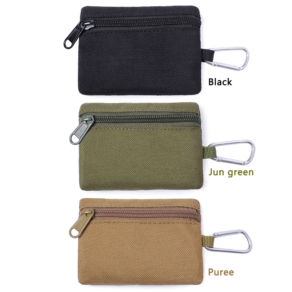 Mini Molle Pouch Key Wallet Multipurpose Belt Storage Bag Travel Zipper Purses for Camping Hunting EDC Gadget