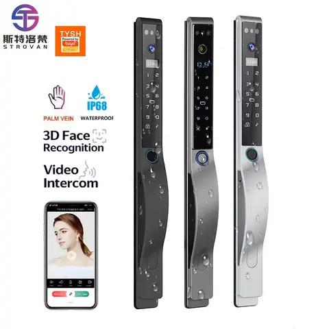 STLF Ip68 Waterproof Outdoor Tuya Ttlock Fingerprint Digital Electronic Smart Lock Aluminum Frame Door Lock for Aluminium Gate