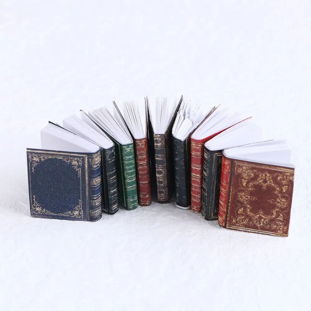 

Pretend Play European Style Classical Vintage Notebook Dollhouse Decoration Mini Books Miniature