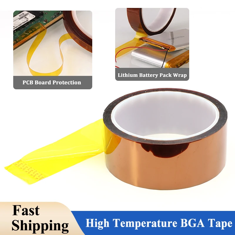 33Meters Polyimide Adhesive Tape BGA High Temperature Resistant Insulating Thermal Insulated 3D Printer Parts Board Protect Wrap