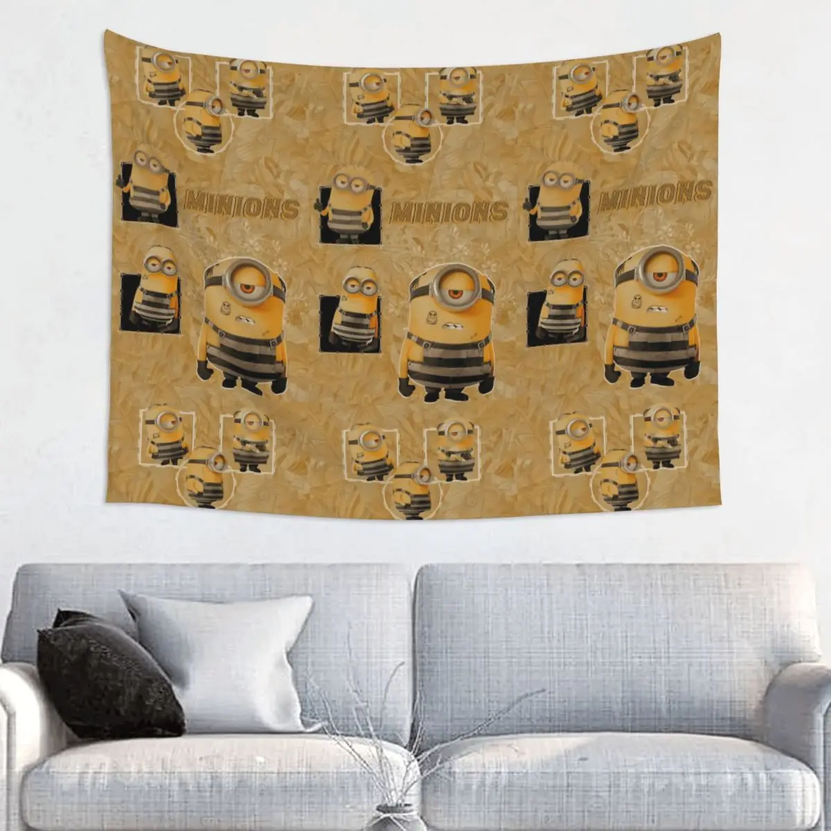 Custom Minions Anime Manga Tapestry Wall Hanging for Dorm Hippie Tapestries Room Decor