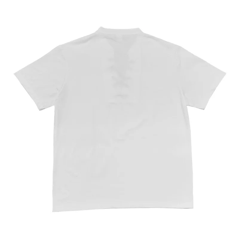New Fashion Men Lace Up Casual Sports Short Sleeved T-Shirts Man Summer Retro Trendy Daily Leisure Loose Tops & Tees T-Shirts 3X