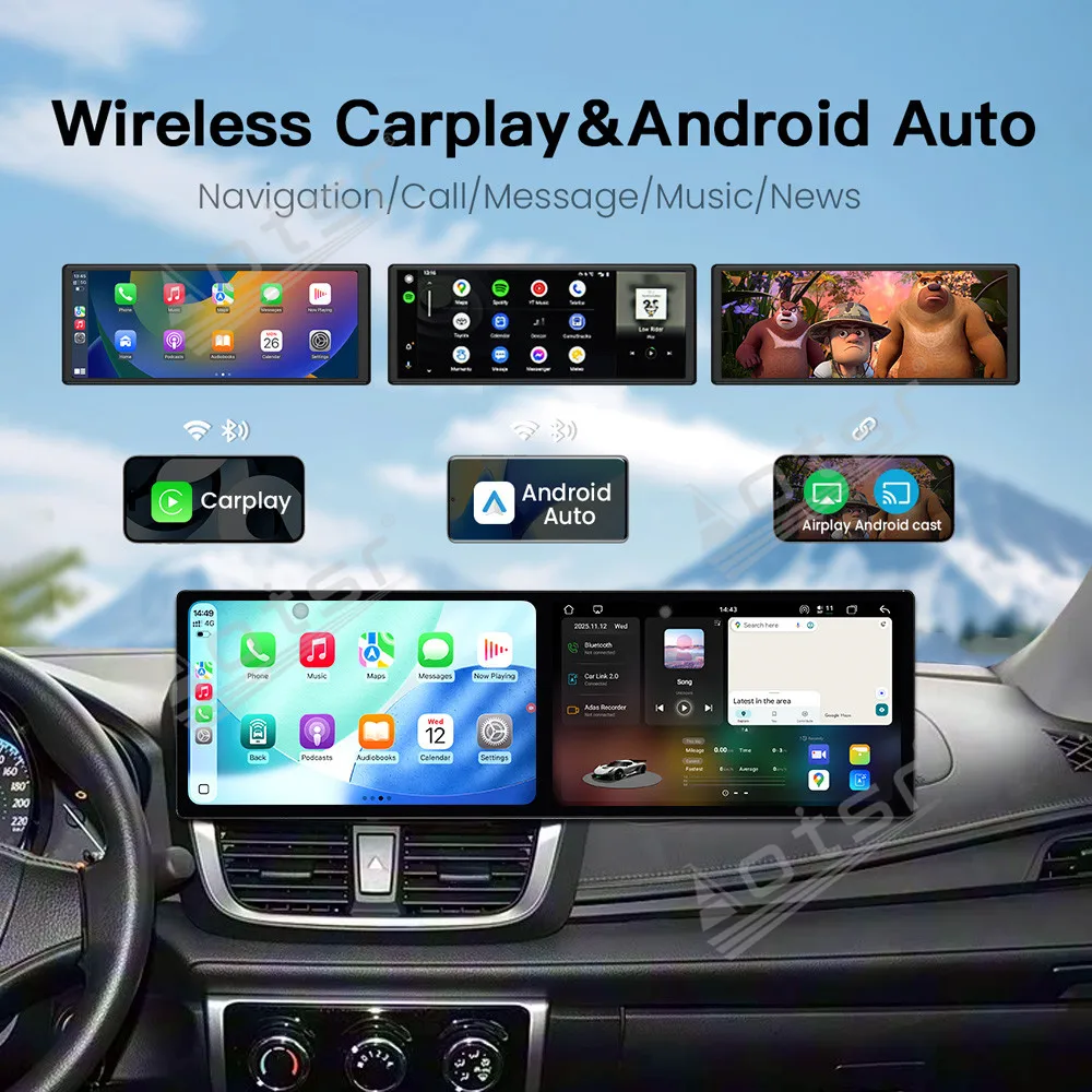 

Dual 10.1‘’ Android 15 Carplay For Toyota Yaris/Vios/ViosFS 2017-2021 GPS Navigation Car Radio HD Touch screen Auto Stereo