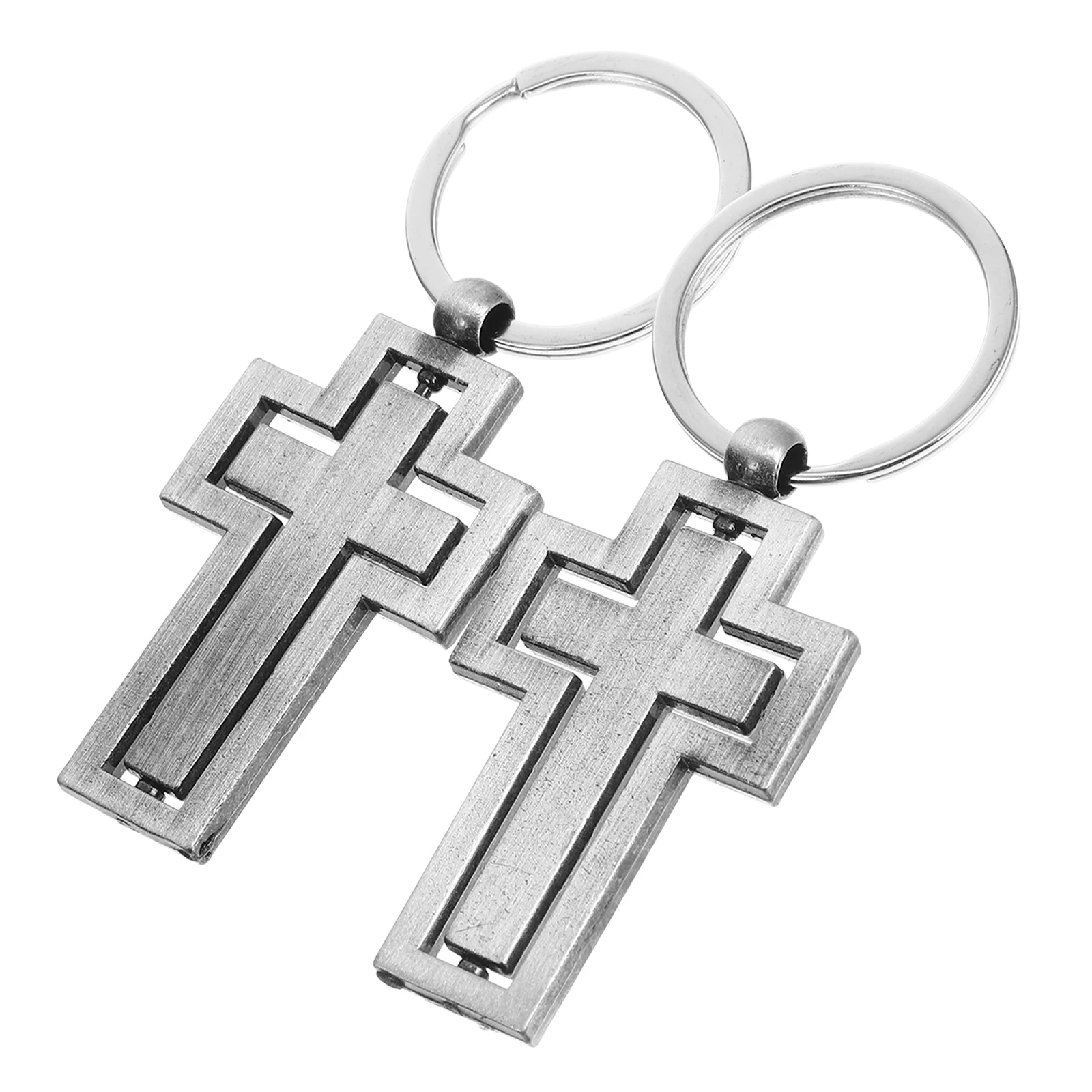 

Metal Cross Keychain Ring Confirmation Keyfob Backpack Handbag Pendant Party Favors