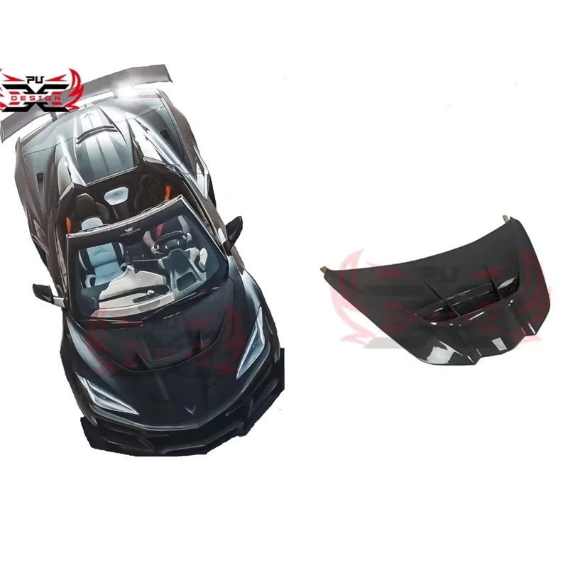 

ZR1 Style Carbon Fiber Hood Car Accessories Carbon Bonnet Engine Cover For Chevrolet Corvette C8