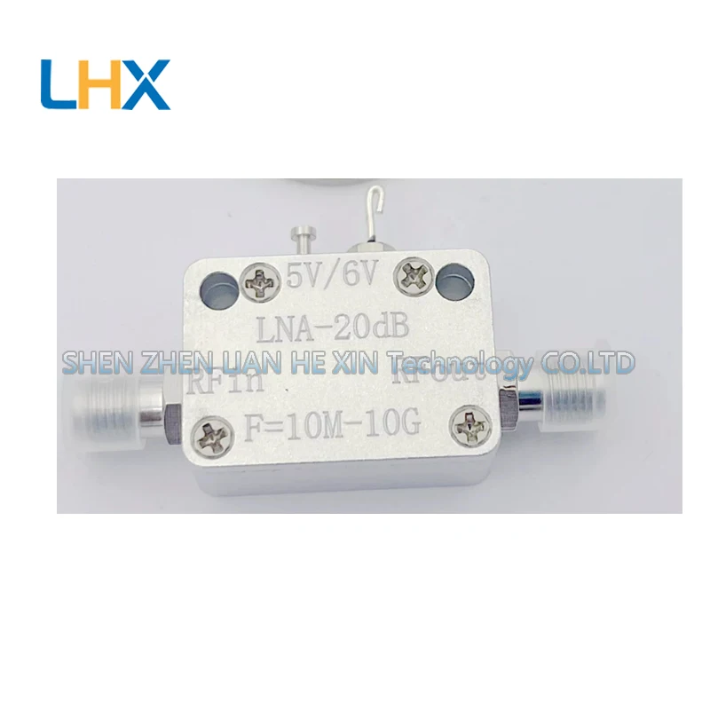 LNA RF wideband amplifier 10M-10G, low noise, good flatness, P1dB=20dBm, G=20dB in stock