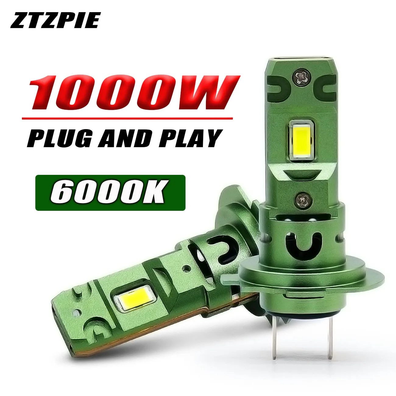 

ZTZPIE Plug And Play 1000W 6000K H7 Canbus Led Headlight CSP 6650 CHIP Car Fog Light Bulbs 12V 1:1 With The Original Vehicle