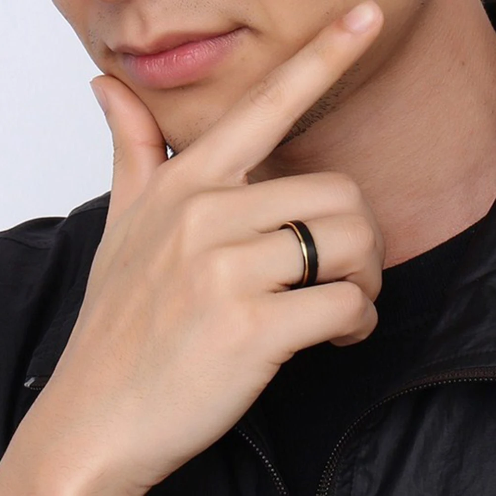 

Tungsten Wedding Golden Delicate Men Steel Decorative Stainless