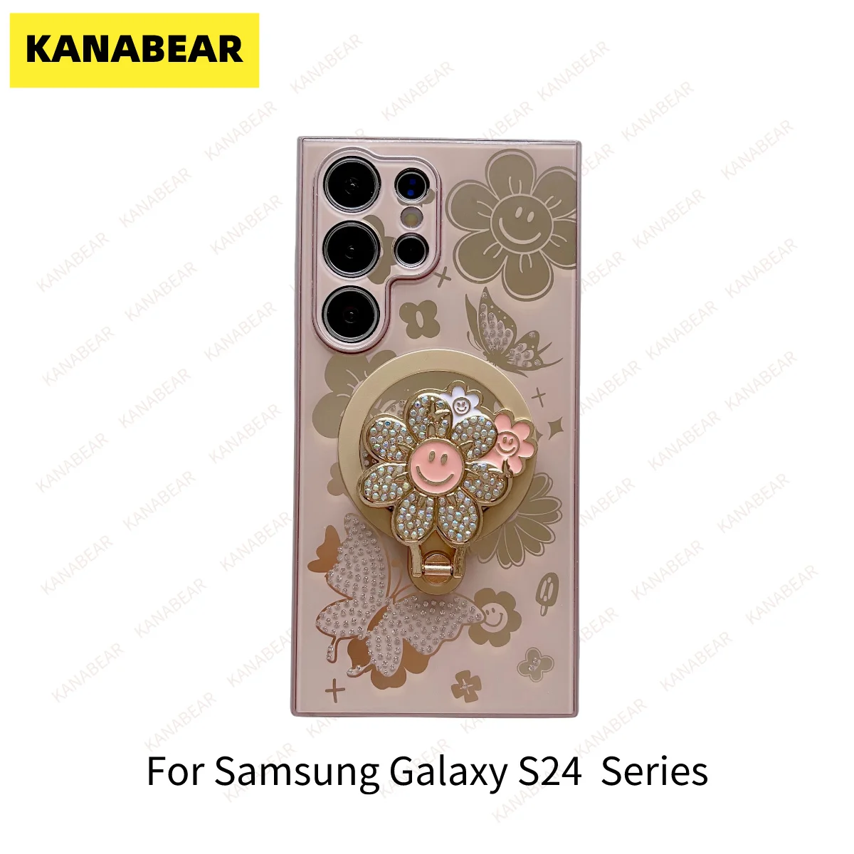 

KANABEAR Magsafe Magnetic Stand Phone Case, Suitable for Samsung Galaxy S24 S23 Ultra S22 Plus Sparkling Diamond Shock Cap