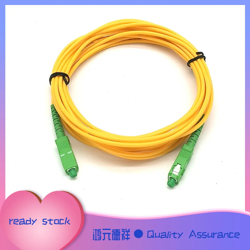 Cable de conexión de fibra óptica SC/APC-SC/APC, Cable de puente de Internet, modo único, 3,0mm, FTTH, 2M, 3M, 5M, 15M