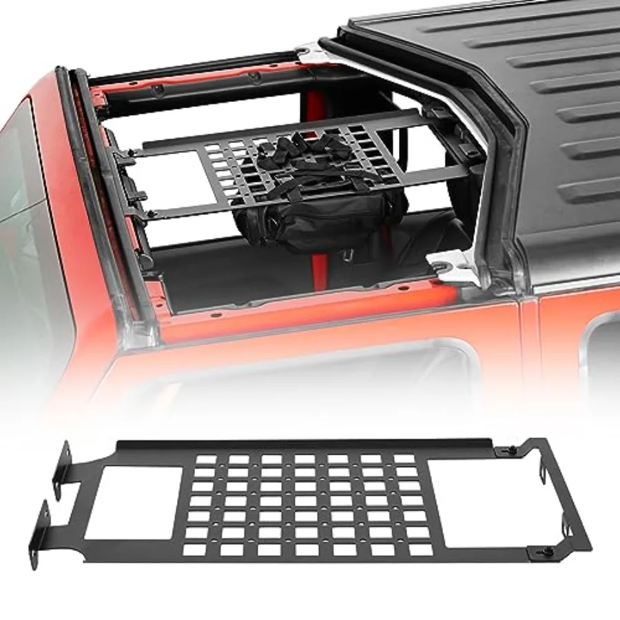

Front Overhead MOLLE Panel with Pouches for Roof Cargo Rack Storage Bag Designed for Jeep Wrangler JL and Gladiator JT 2 4 Door