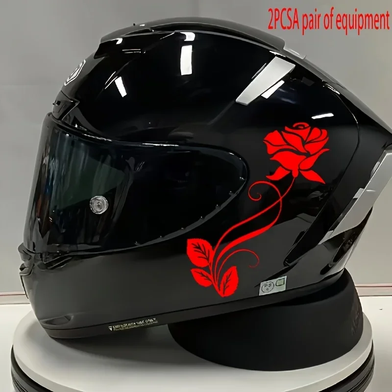 

2 шт./компл. стильные наклейки с красной розой, подходят для окон автомобиля, чехлов для телефонов, рюкзаков, ярких женских вкусов