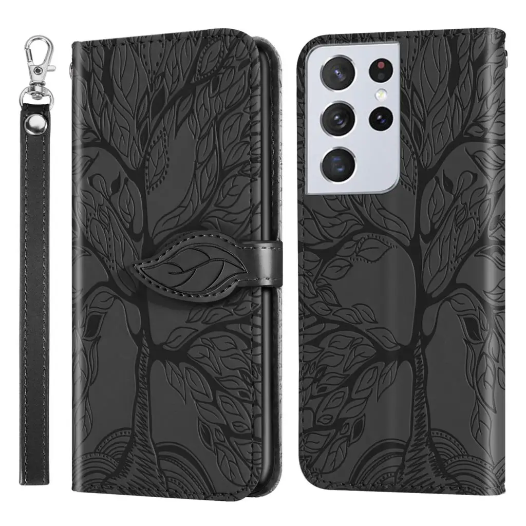 LifeTree Leather Case For Samsung Galaxy S8 S9 S10 S21 S30 Plus S20 FE S10e Flip Wallet Cover For Note 8 9 10 20 Pro Ultra Funda