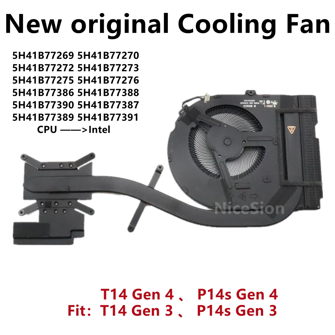 

New Original For Laptop Lenovo ThinkPad T14 P14s Gen3/4 CPU Cooling Fan Heatsink Cooler FRU PN:5H41B77269 5H41B77270/2/3/5/6