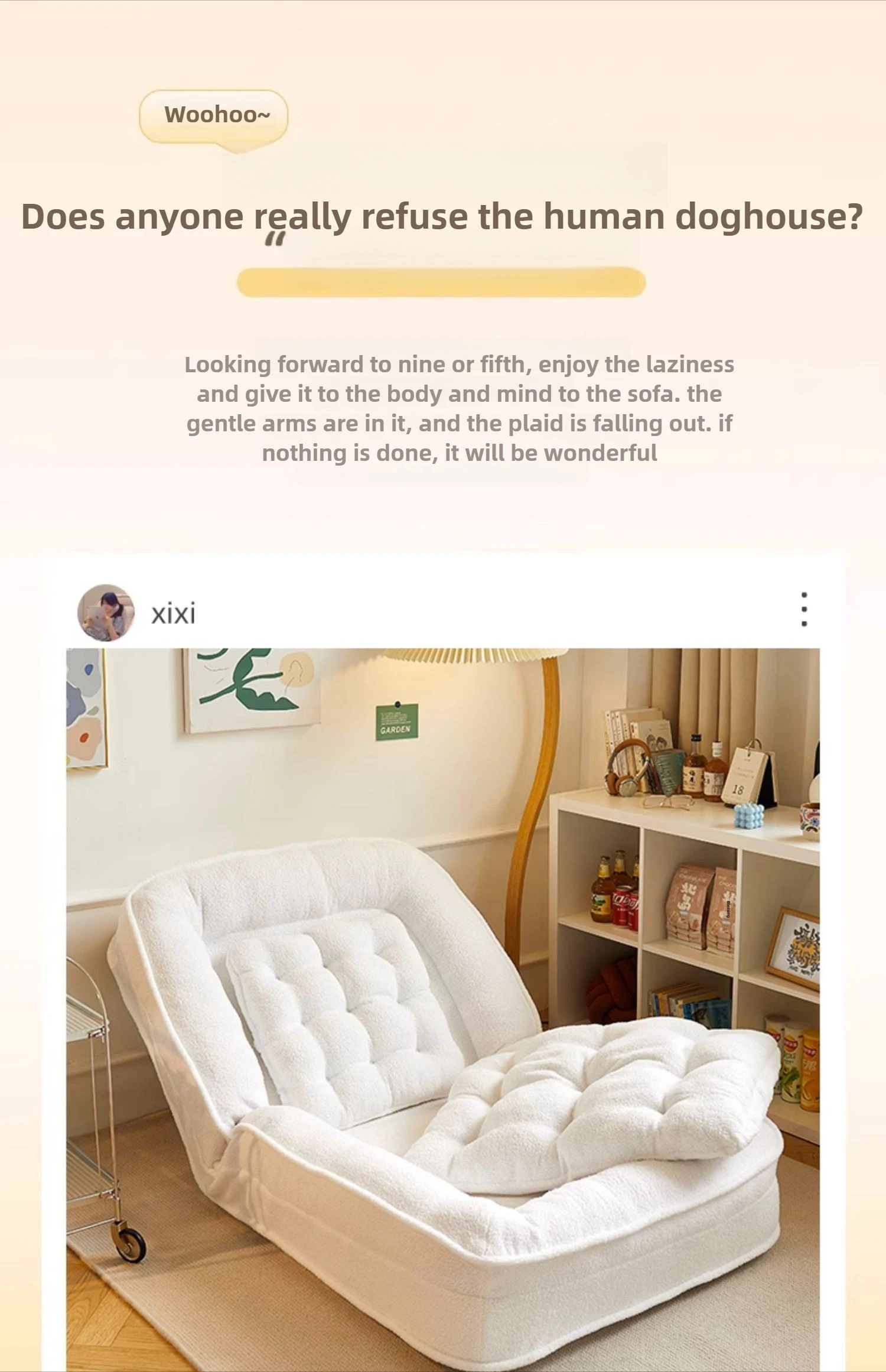 Lazy sofa reclining and sleeping single tatami bedroom small sofa folding sofa bed
