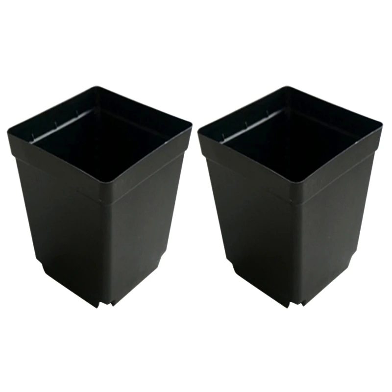 

200PCS Plant Disposable Flower Pot Small Black Square Cutting Seedling Plastic Square Pot