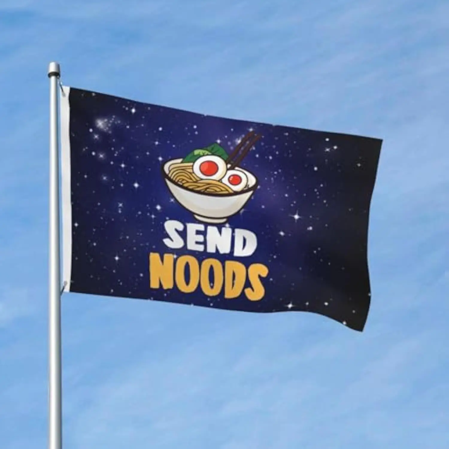 Send Noods Ramen Bowl Flag Outdoor Decoration Single-sided Printing Polyester