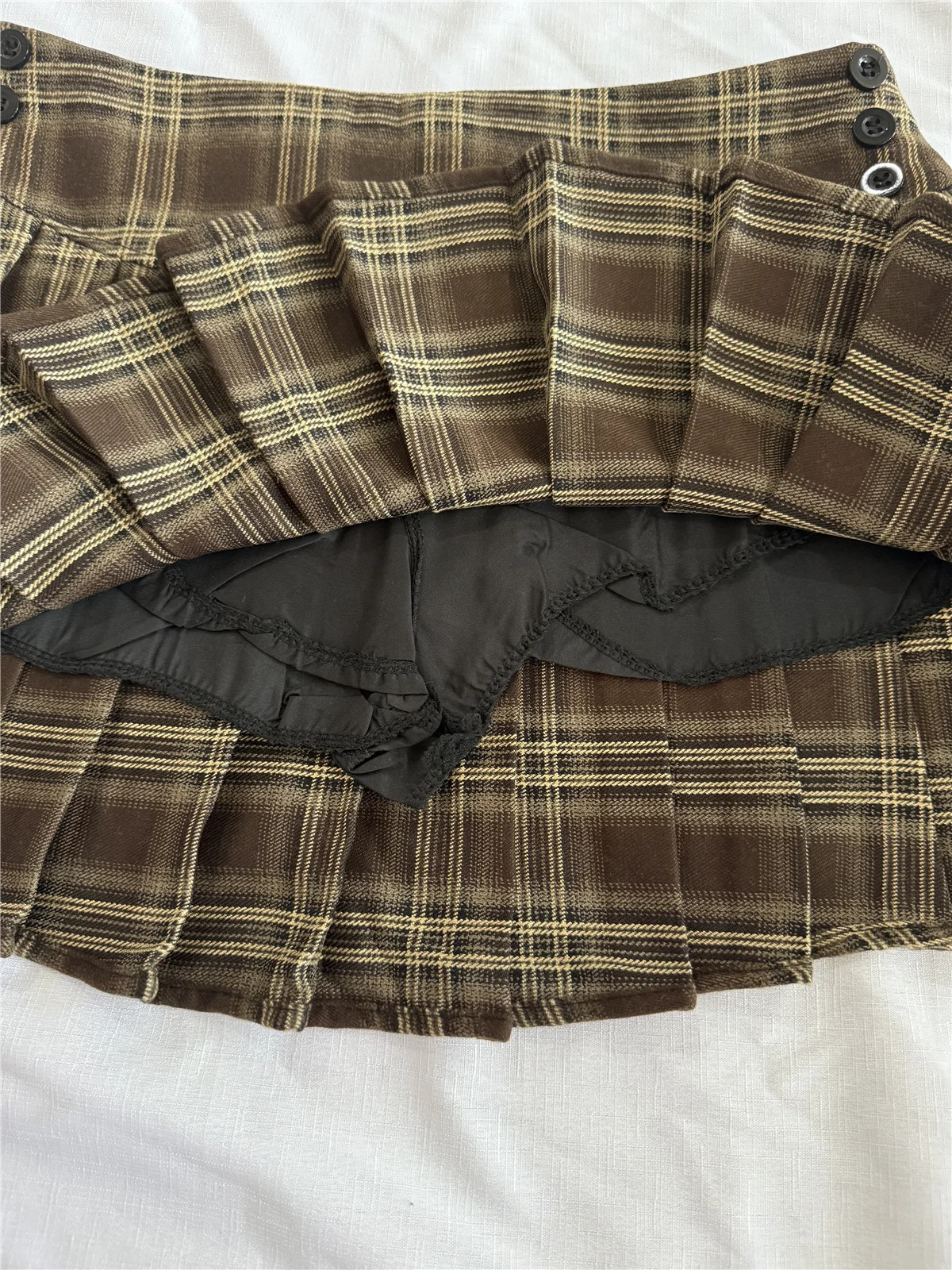 Summer Mini skirts fort woman vintage korean fashion plaid skirts for women y2k skirts pleated plaid skirts preppy style brown