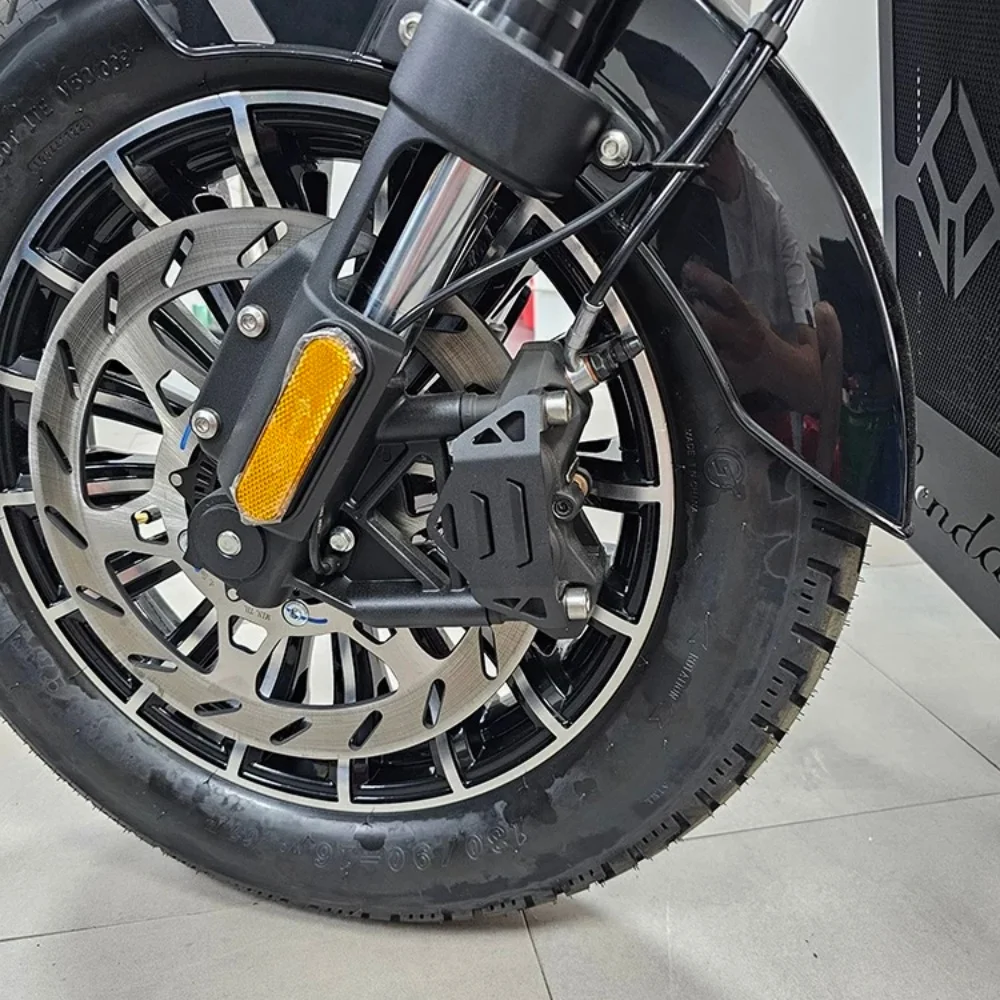 For ZONTES 703RR/R/F/T modification kit - Front brake caliper protection cover - Stainless steel caliper cover