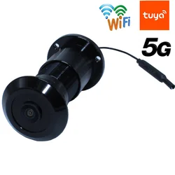 5Gtuya door eyehole security 1080P HD infrared night vision 940nm peephole mini cat eye door Wifi two-way voice intercom  camera