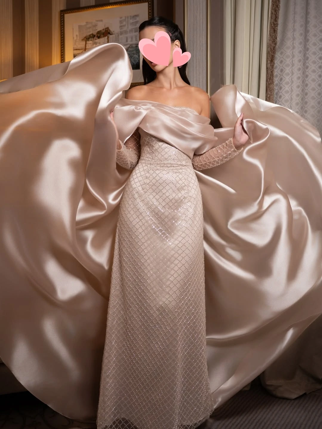 

Платье Oisslec, элегантное винтажное милое платье цвета шампанского с бусинами, кружевное блестящее атласное платье на заказ для торжественных случаев, платье для выпускного вечера, вечерние платья