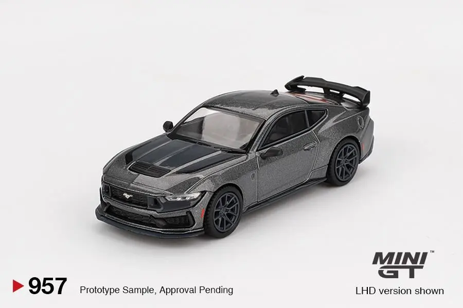 

MINIGT 1/64 Ford Mustang Dark Horse 2024 Carbonized Gray MGT00957-CH Cars Alloy Diecast Metal Model Kids Toys Boys