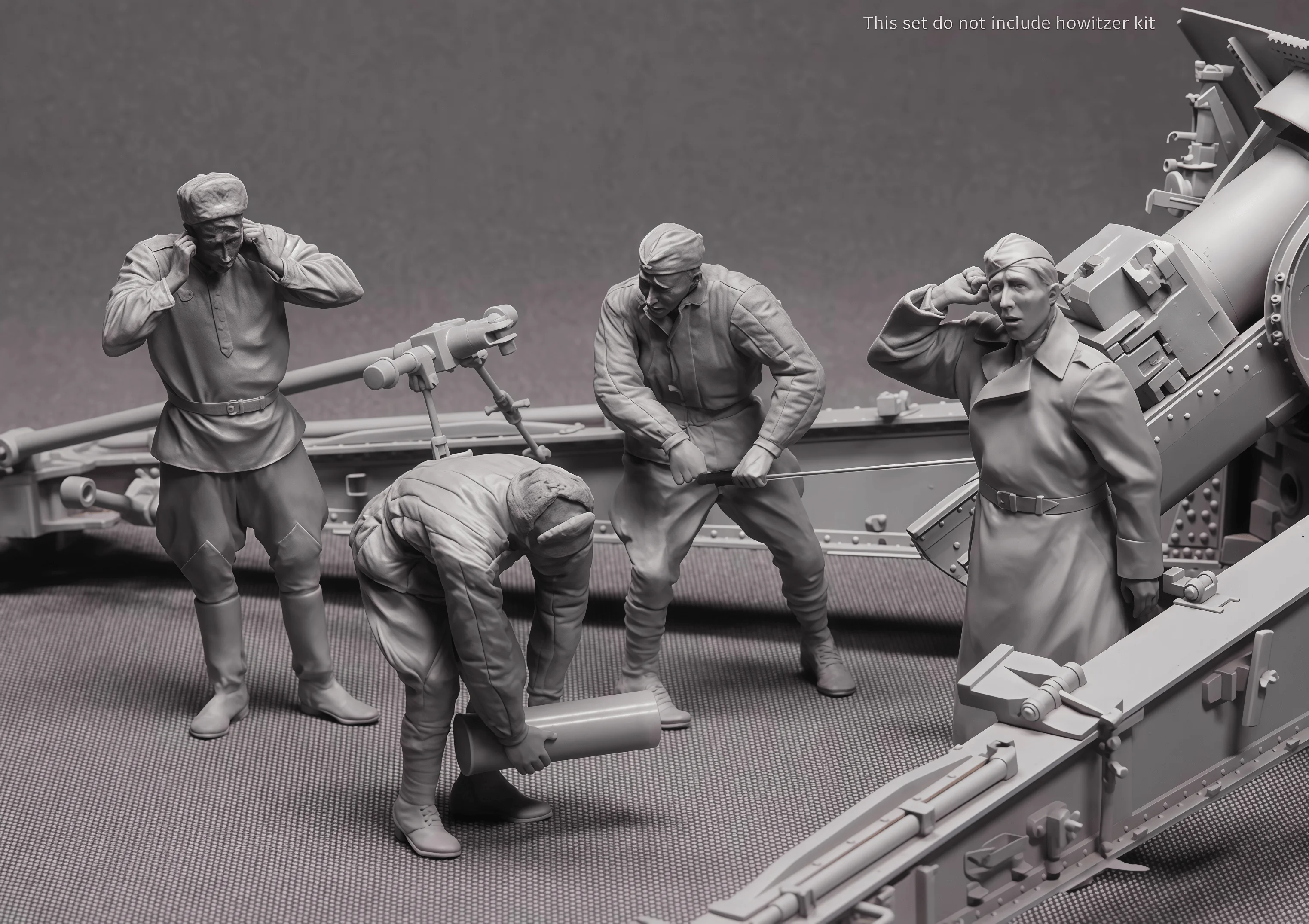 

Набор персонажей из смолы 1/35, артиллерийская группа на 4 человека, неокрашенный сборочный комплект