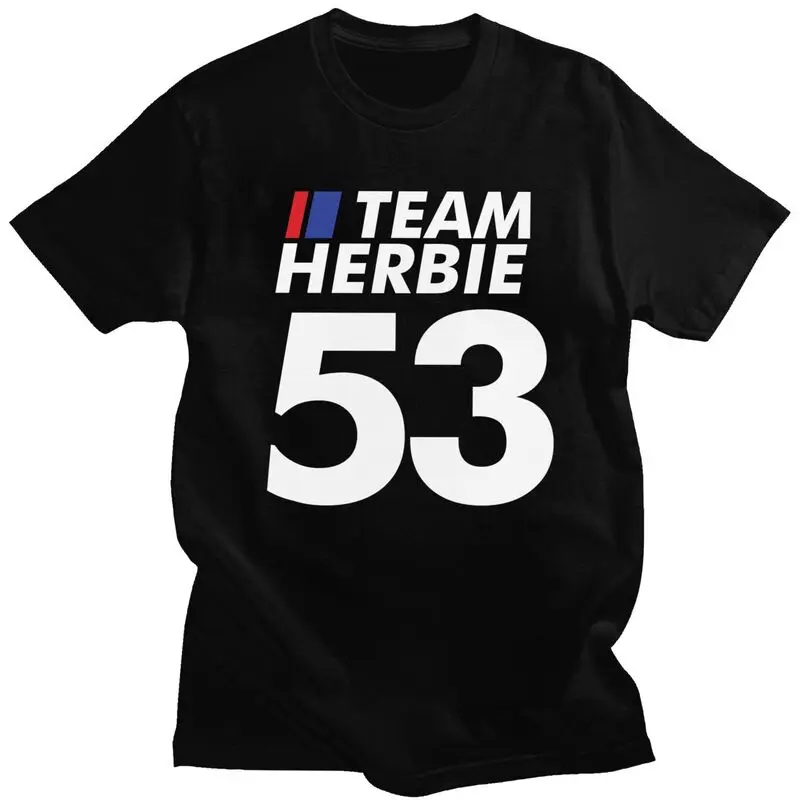 Custom Team Herbie 53 Tshirts Men Short Sleeves Leisure T Shirt Cool T-shirts Fitted 100% Cotton Tee Clothes