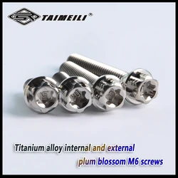 TAIMEILI Titanium screw, torx head flange screw, m6x15/20/25/30/35 / 40/50/60/65/70/80/85/90mm thread pitch,1.0 motorcycle screw